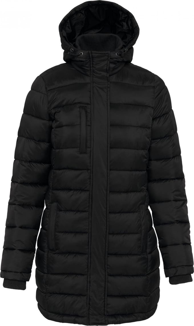 Kariban Lichte damesparka met capuchon K6129 - Black - M