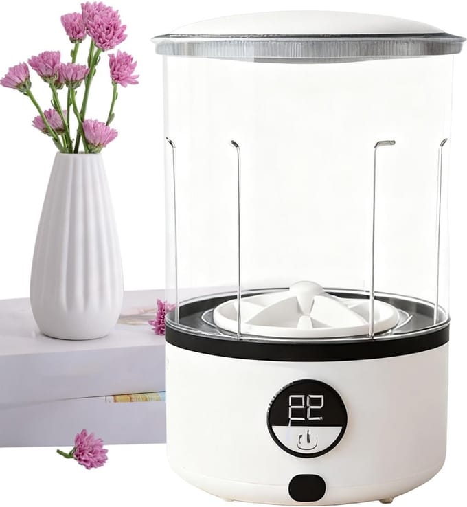 Mini-wasmachine - Draagbare Wasmachine - Kleine Kleding Wassen - Draadloos Opladen - 16.8 cm - Wit