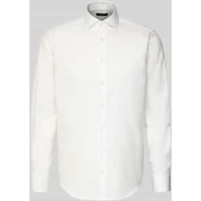 Regular fit zakelijk overhemd van twill