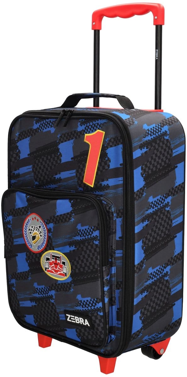 Zebra Trends koffer - trolley - kinderkoffer - Adventure racecar black