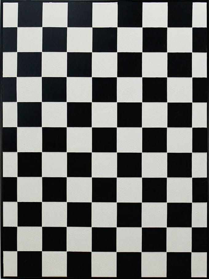 Schilderij illusie zwart/wit