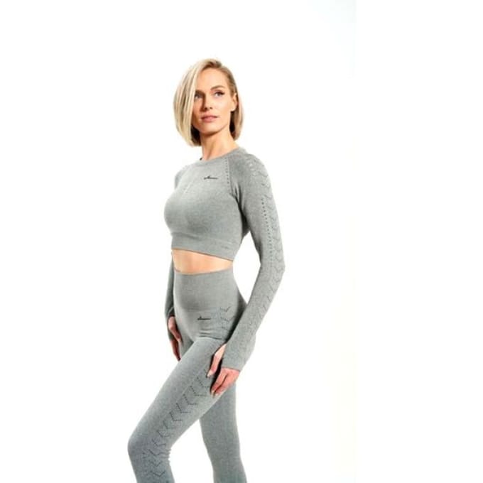 FORZA - crop top ls energy - Training top dames - Olijfgroen