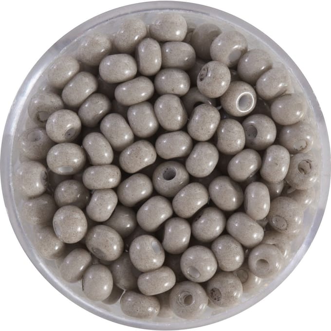 Rocailles, rijke kleuren, 4,5mm - Lichtgrijs