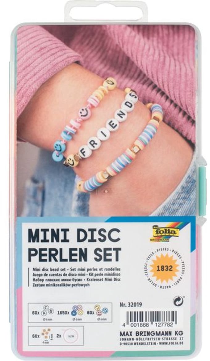 Kralenset folia mini disc 1832-delig assorti | 5 stuks