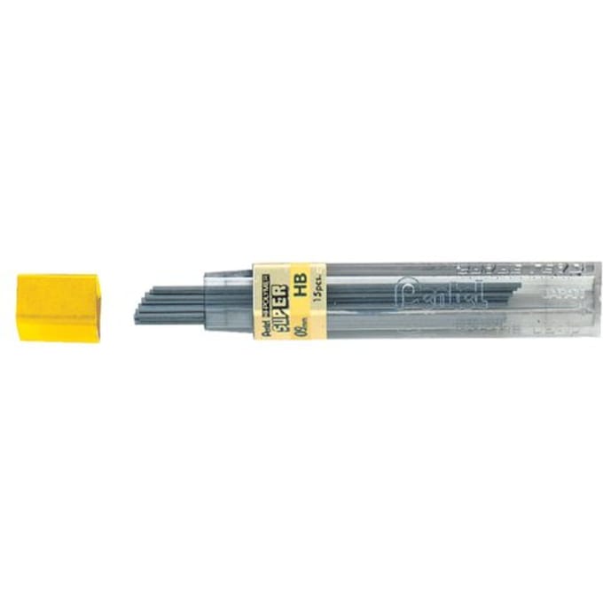 Potloodstift Pentel HB 0.9mm zwart koker à 15 stuks