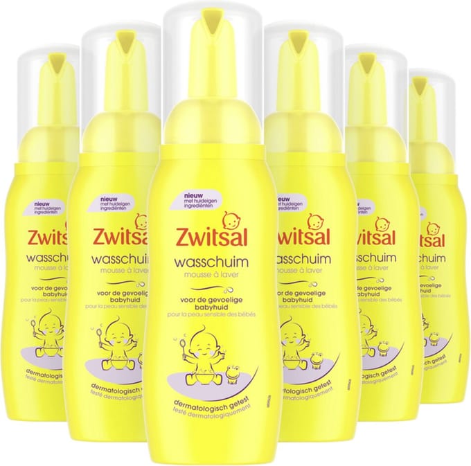 Zwitsal - Wasschuim - 6 x 200 ml - Voordeelverpakking