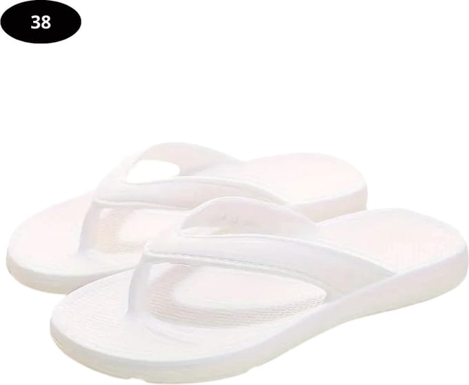Nivard Slippers Dames - Teenslippers - Flip Flops - Comfortabel - Zomer - Wit 38