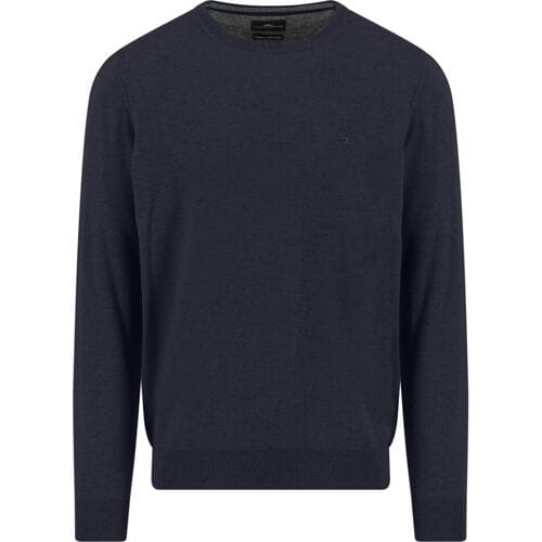 Fynch-Hatton Trui O-Neck Merino Cashmere Navy / male