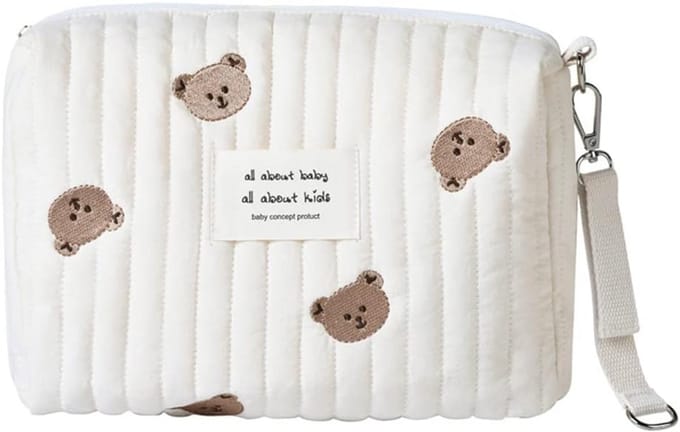 Compacte Luiertas Beige Universele Opbergtas voor Kinderwagen