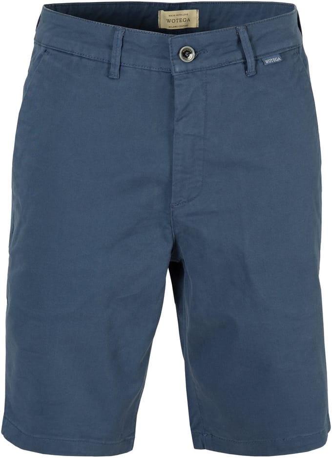 WOTEGA Heren Chinoshorts Spring – Regular Fit – Katoen Stretch – Blauw – 5-pocket