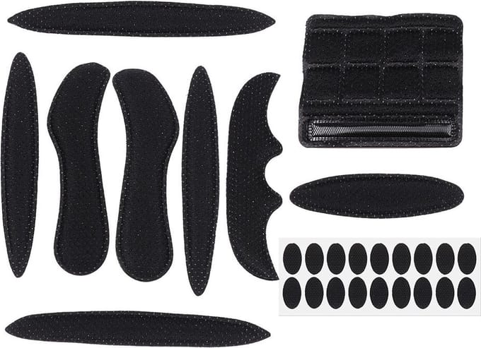 WiseGoods Luxe Set Fietshelm Pads - Accessoires Fietshelmen - Fiets Helm Pad - Tool Helmet - Tools Helmen Veiligheid - 27stk Zwart