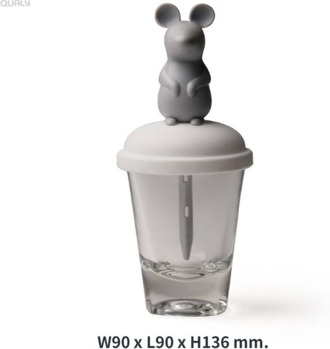 Qualy - Shotglas 7.5ml “Mouse Ice Pop Mold” met deksel W90 x L90 x H146mm Transparant