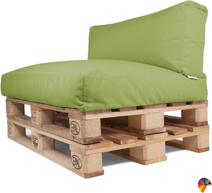 Waterafstotend Palletkussen 120 x 80 cm - Soft Green