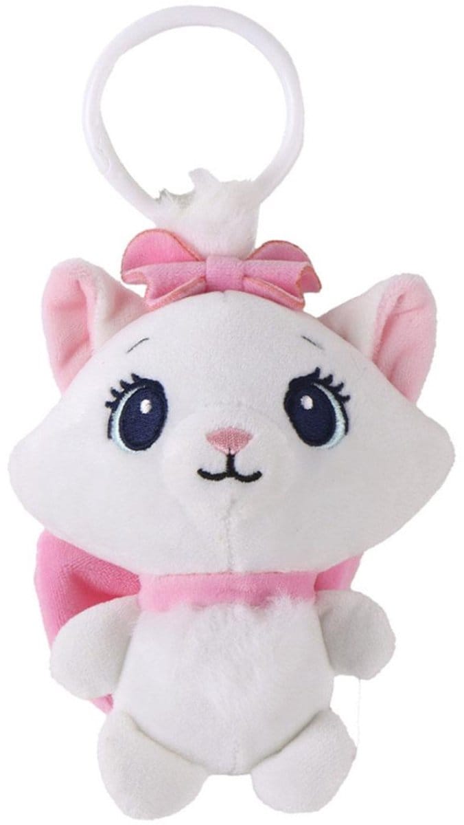 Disney Marie Pink Strik 3D pluchen figuur met hanger, tasornament 13 cm
