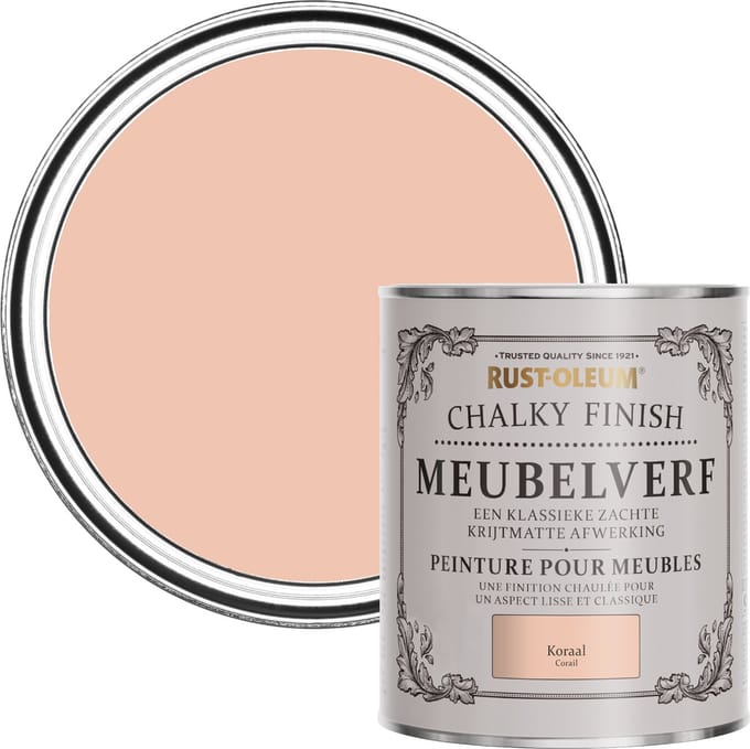 Rust-Oleum Roze Chalky Finish Meubelverf - Koraal 750ml