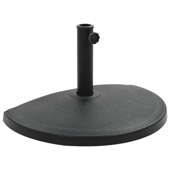 vidaXL - Parasolvoet - halfrond - 15 - kg - polyresin - zwart