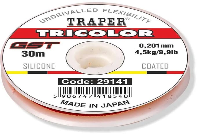 Traper Fly Gst Tricolor Vliegvissnoer 30 M Transparant 0.185 mm