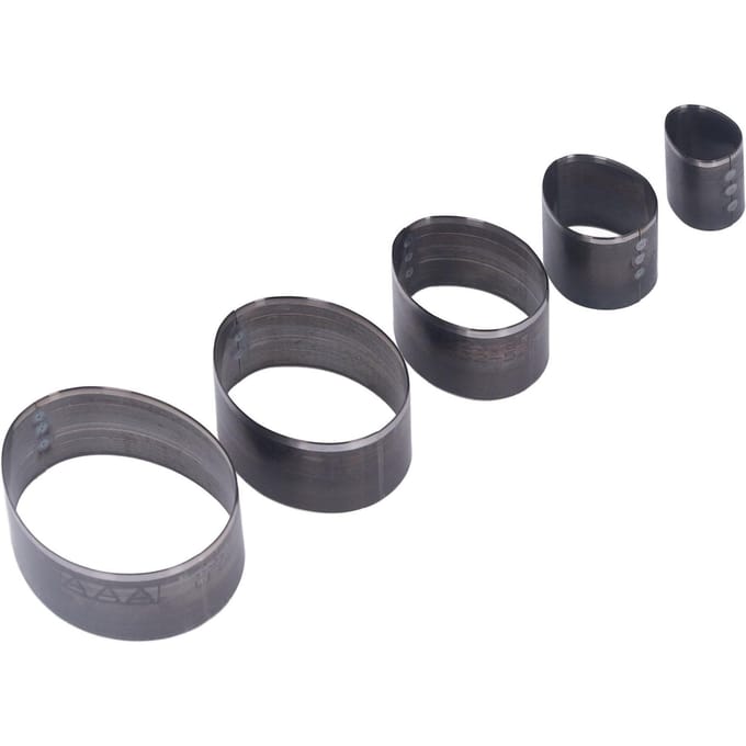 5 STuks Leer Stansmes Ei Vorm Ovaal 20‑60mm Pons Stansset 5 Verschillende Maten Koolstofstaal black