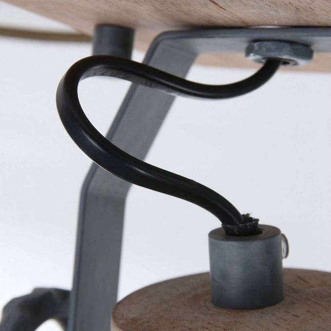 Plafondlamp Gearwood 7968GR Grijs Draaibaar & Kantelbaar Hout/Metaal E27 fitting - Mexlite