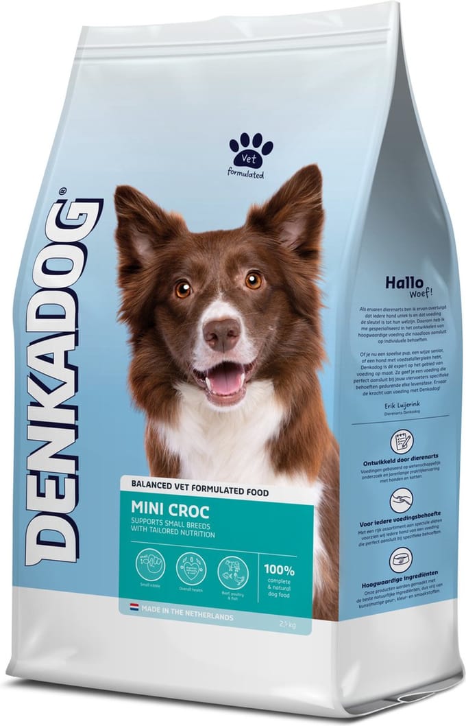 Denkadog Mini Croc - Hondenvoer - Rund Kip 2.5 kg