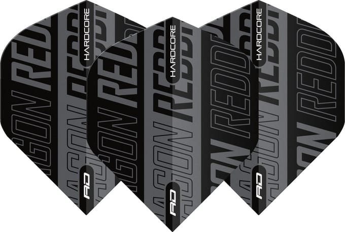 Red Dragon Hardcore XT Black & Grey Print - Dart Flights