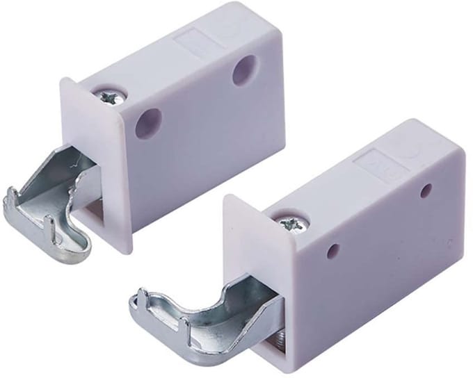 Set van 4 Verstelbare Wandkast Hangers - Wit Plastic - Max. 75 kg