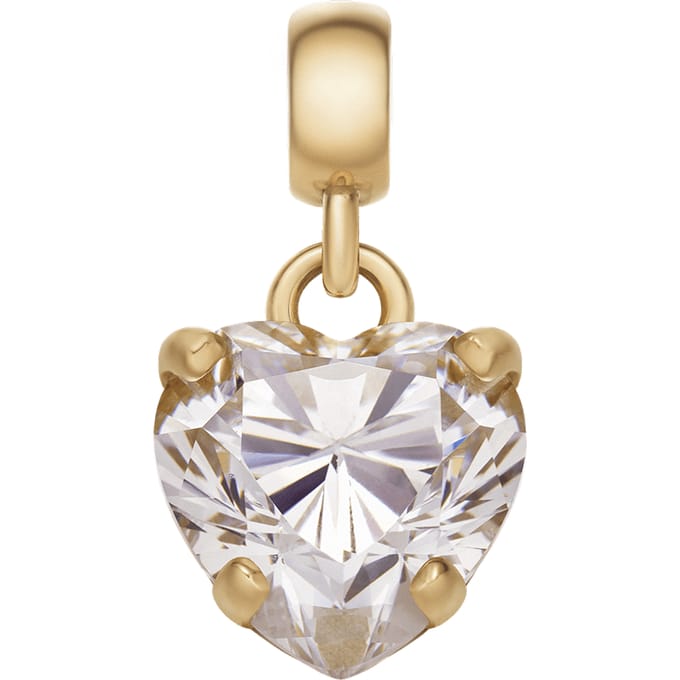 Daniel Wellington DW Charm Heart Crystal 12x6mm Gold/White