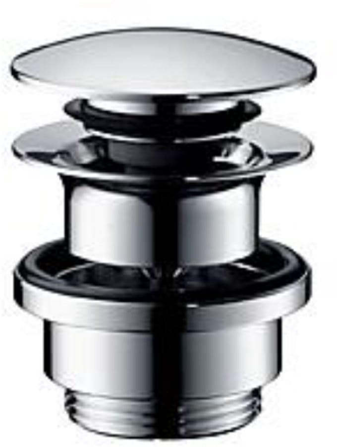 Hansgrohe- Push-open afvoerplug -1 1/4" - Gepolijst zwart chroom