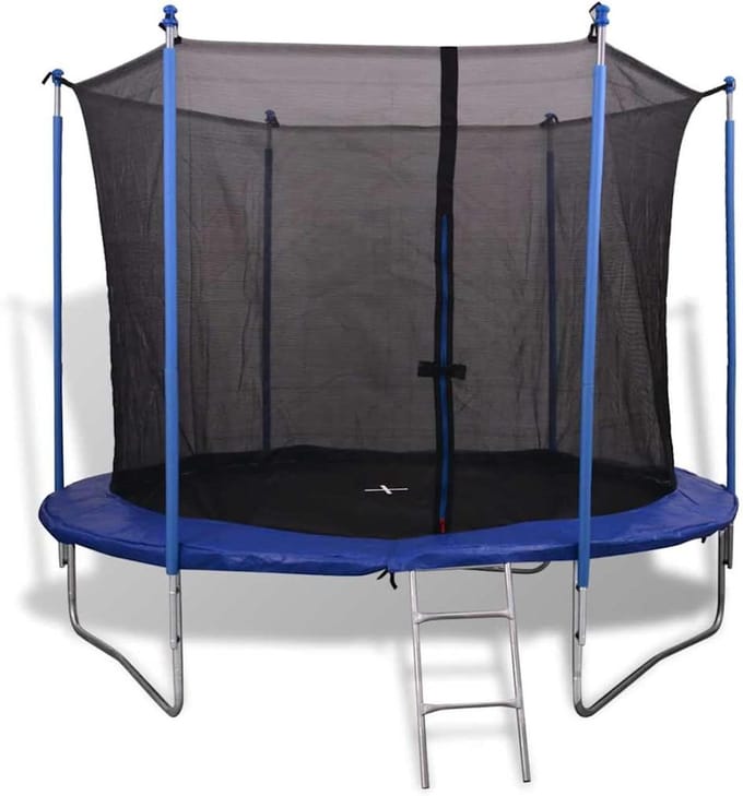 Trampoline met Net - Buitenspeelgoed - Buiten Spelen - Stevig Stalen Frame - 305 cm Diameter - Zwart Blauw