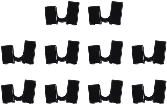Dailygoods- Trainingshulpmiddelen 10 stuks - Herbruikbare Eetstokjeshulp - Zwart - Vlekbestendig - Duurzaam - Voor Beginners - Eetstokjes