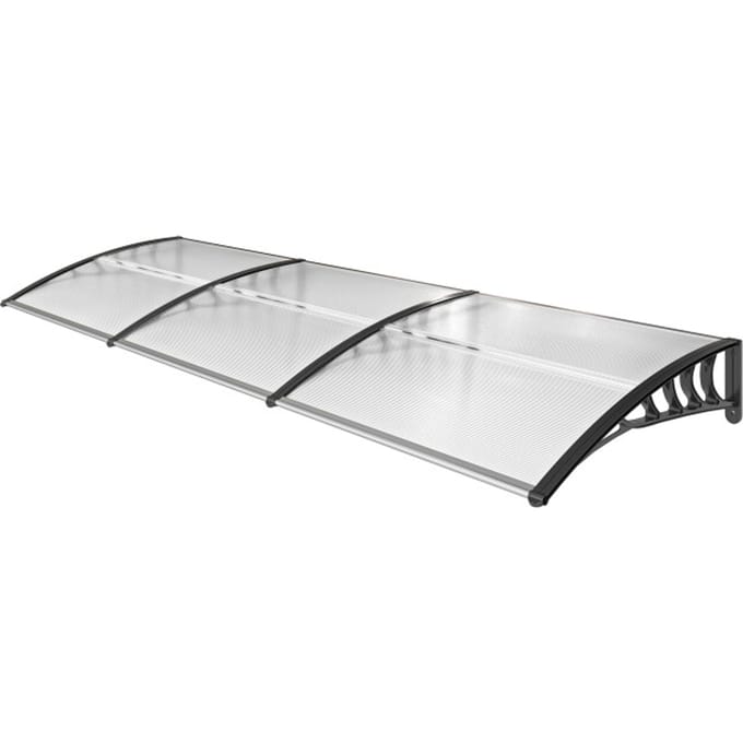 4goodz Deurluifel Afdak 90x295 cm - Overkapping polycarbonaat - Transparant