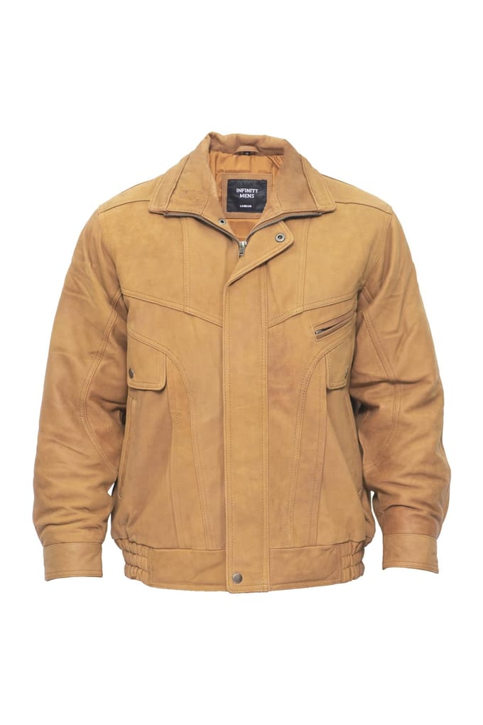 Heren klassiek Harrington bommenwerper leren jack-Minsk