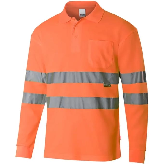 Hoge zichtbaarheid lange mouwen polo Velilla