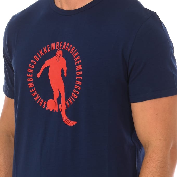 PUPINO Herren-Kurzarm-Rundhals-T-Shirt BKK1MTS02