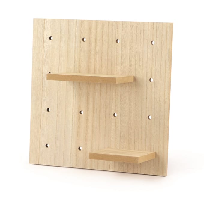 Graine Creative houten planken decoratiebord 30,5x30,5x10 cm creatief.