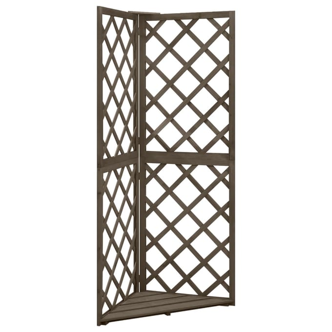 vidaXL - Latwerk - hoekmodel - 50x50x145 - cm - massief - vurenhout