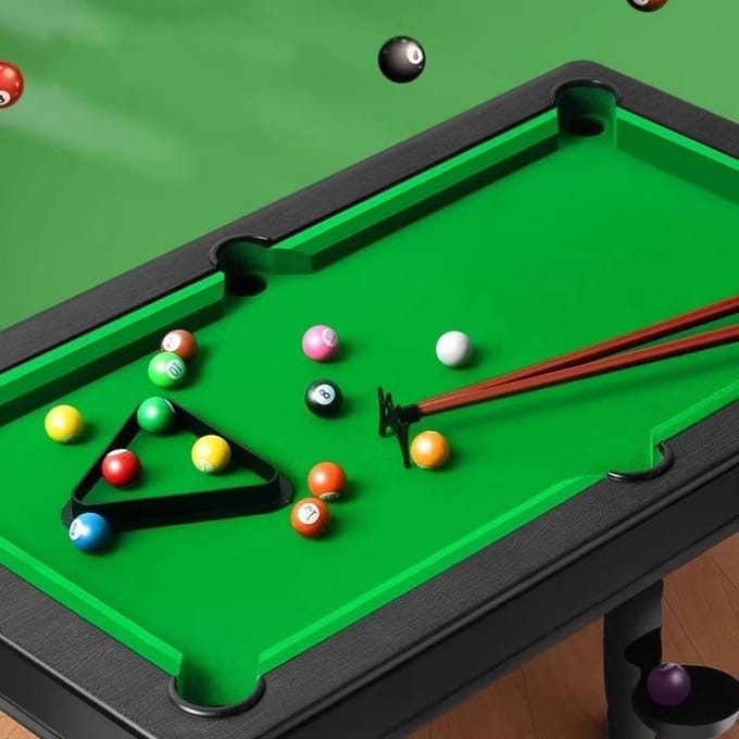 1 Mini Biljartset voor Kinderen Huis Pooltafel Jongens Educatief Speelgoed Snookerspel S black