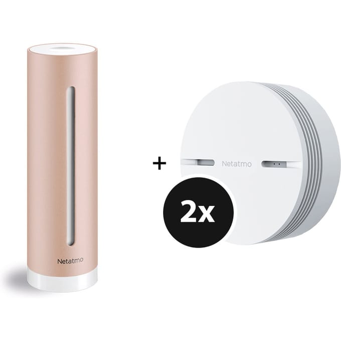Netatmo Slimme Indoor Luchtkwaliteitsmeter - CO2 Meter - Hygrometer - Werkt met Google Home, Alexa & Apple Homekit