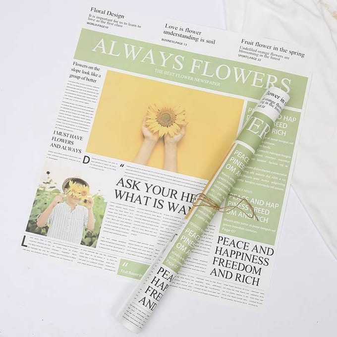 Mech-Mech Magazine Serie - Floristisch Papier - Wit - 58x52 cm - 20 stuks