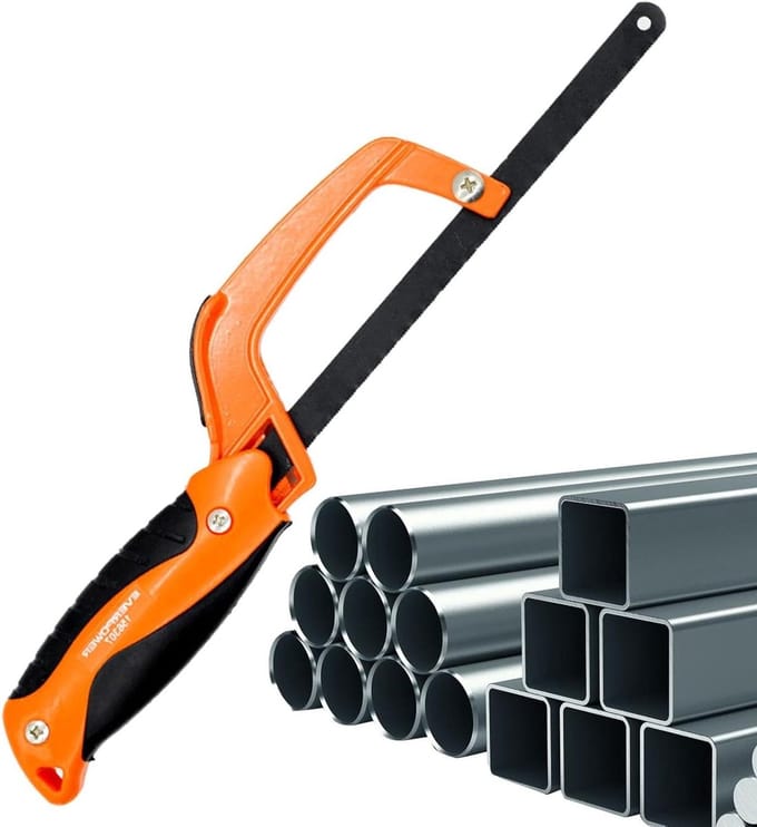 Handzaag Metaal - Draagbare Zaag - Precisie Zagen - Verstelbaar Frame - 33cm Lengte - Grijs