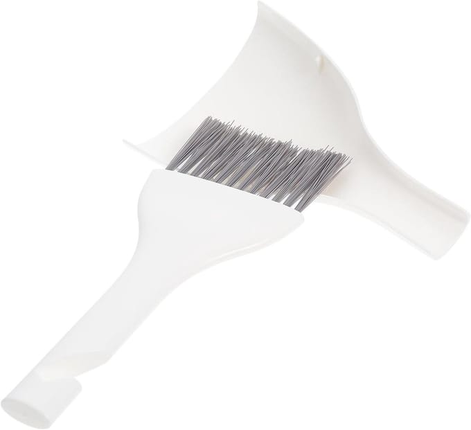 Mini Bezem Stofblik - Schoonmaakset Klein - Bureau Schoonmaken - Compact Ontwerp - 19.5 cm Lengte - Wit
