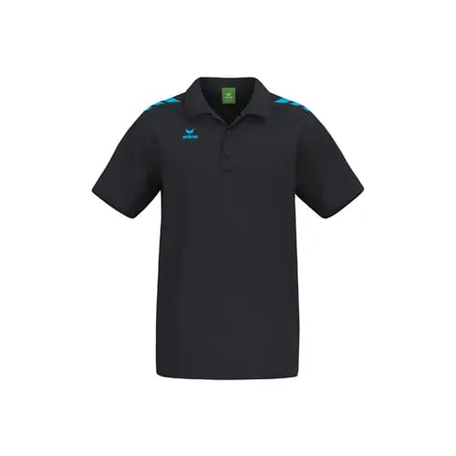 Erima Cmpt 3 Wings Polo Heren - Zwart / Curaçao | Maat: S