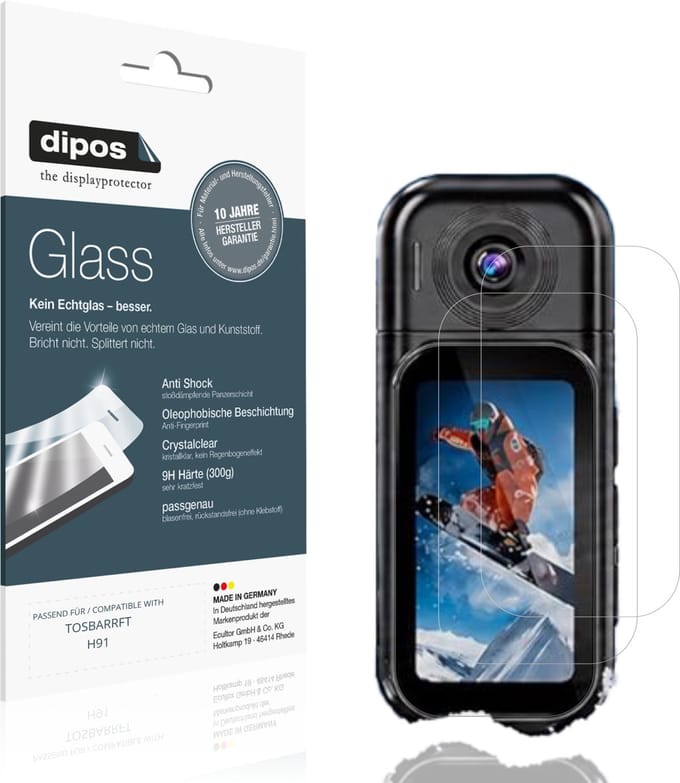 dipos – 2x Pantserfolie geschikt voor TOSBARRFT H91 | 9H Screenprotector