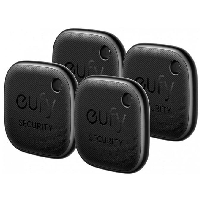 eufy Security - SmartTrack Link (Black, 4-Pack) - Android not supported - Works with Apple Find My (iOS only) - Key Finder - Bluetooth Tracker for Earbuds and Luggage