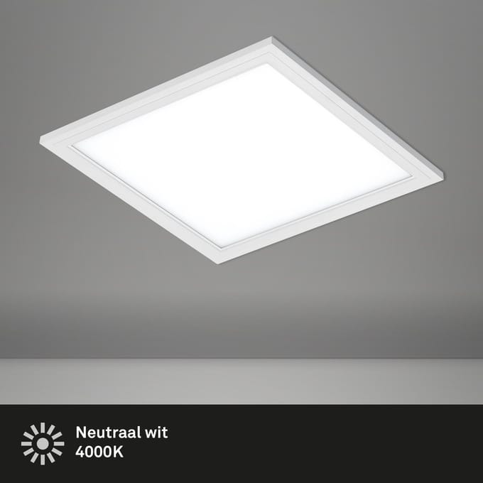 BRILONER Simple - LED Plafondlamp - plafonniere - paneel led - met neutral wit licht - 12W - 29.5cm - wit