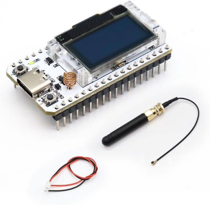 LoRa Development Board met OLED Display en Antenne voor IoT - Dual-Core 240MHz Bluetooth en WiFi Module SX1262 863 928MHz voor Arduino