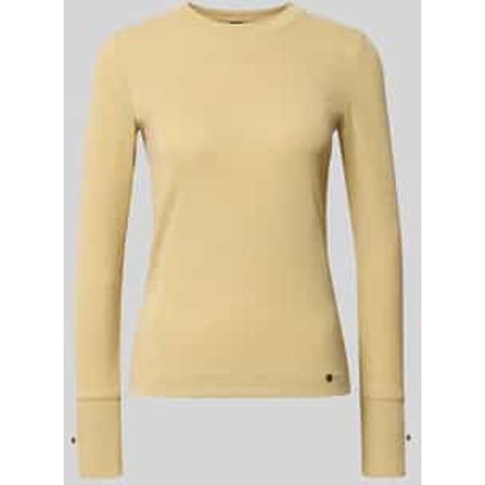 Regular fit shirt met lange mouwen met ronde hals