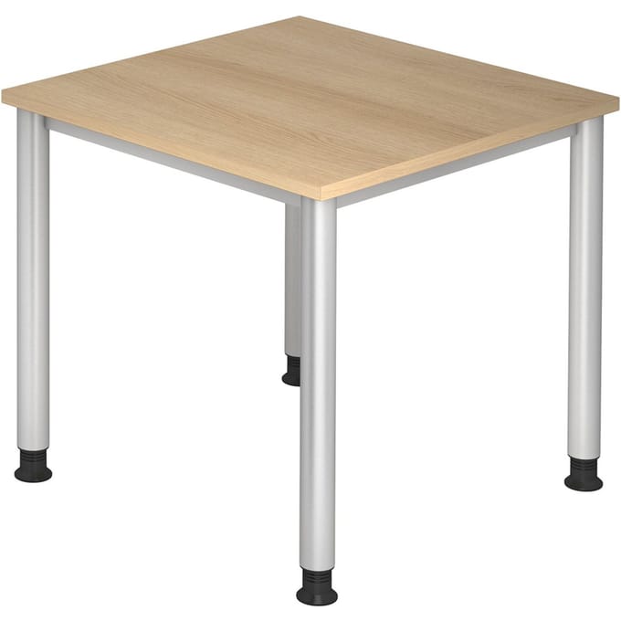 HILO 8 S | Bureau - 80 x 80 Eiken Tafelhoogte I In hoogte verstelbaar