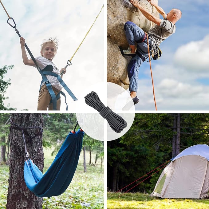Elastisch Spanrubber voor Dekzeilen en Aanhangerzeilen - 20 m, Ø 4 mm