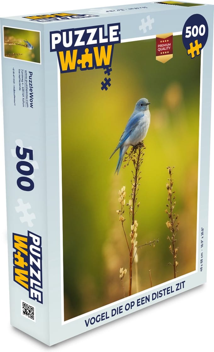 Puzzel Vogel die op een distel zit - Legpuzzel - Puzzel 500 stukjes
